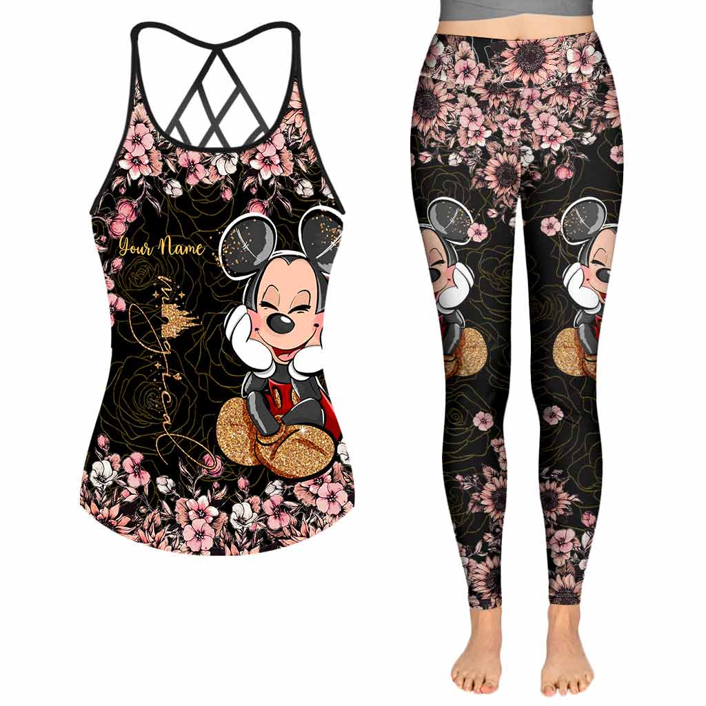 Personalized Cross Tank Top & Leggings with Custom Name for Kids Cross Tank Top & Leggings GradoCreations