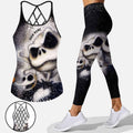 Custom Name Halloween Cross Tank Top & Leggings for Women Cross Tank Top & Leggings GradoCreations
