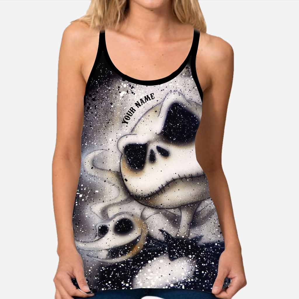Custom Name Halloween Cross Tank Top & Leggings for Women Cross Tank Top & Leggings GradoCreations