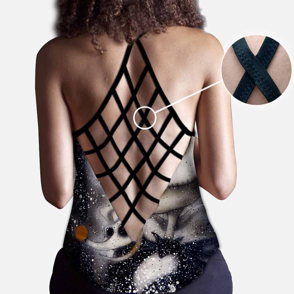 Custom Name Halloween Cross Tank Top & Leggings for Women Cross Tank Top & Leggings GradoCreations