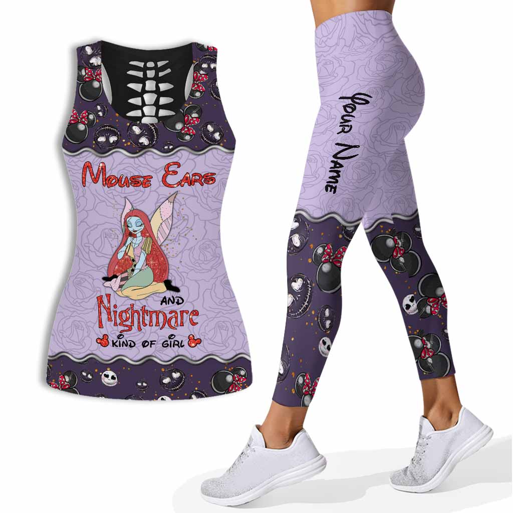 Personalized Hollow Tank Top and Leggings Custom Name Gift Hollow Tank & Leggings GradoCreations