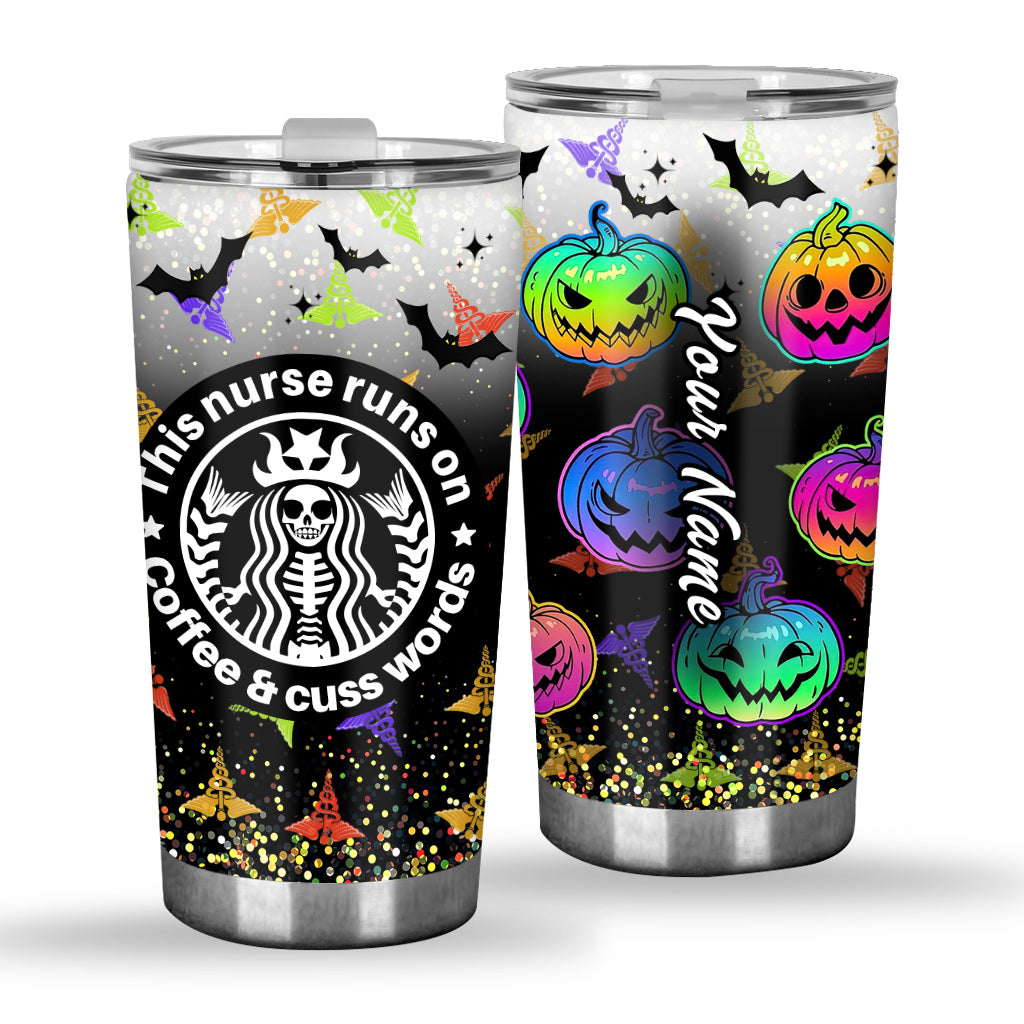 Personalized Halloween Nurse Tumbler Custom Name Gift for Nurse Tumbler GradoCreations