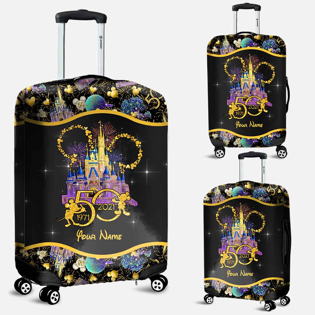 Personalized Luggage Cover for 50th Anniversary | Custom Name Luggage Cover GradoCreations