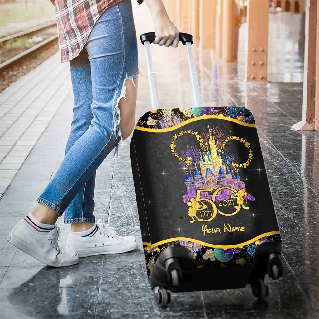 Personalized Luggage Cover for 50th Anniversary | Custom Name Luggage Cover GradoCreations
