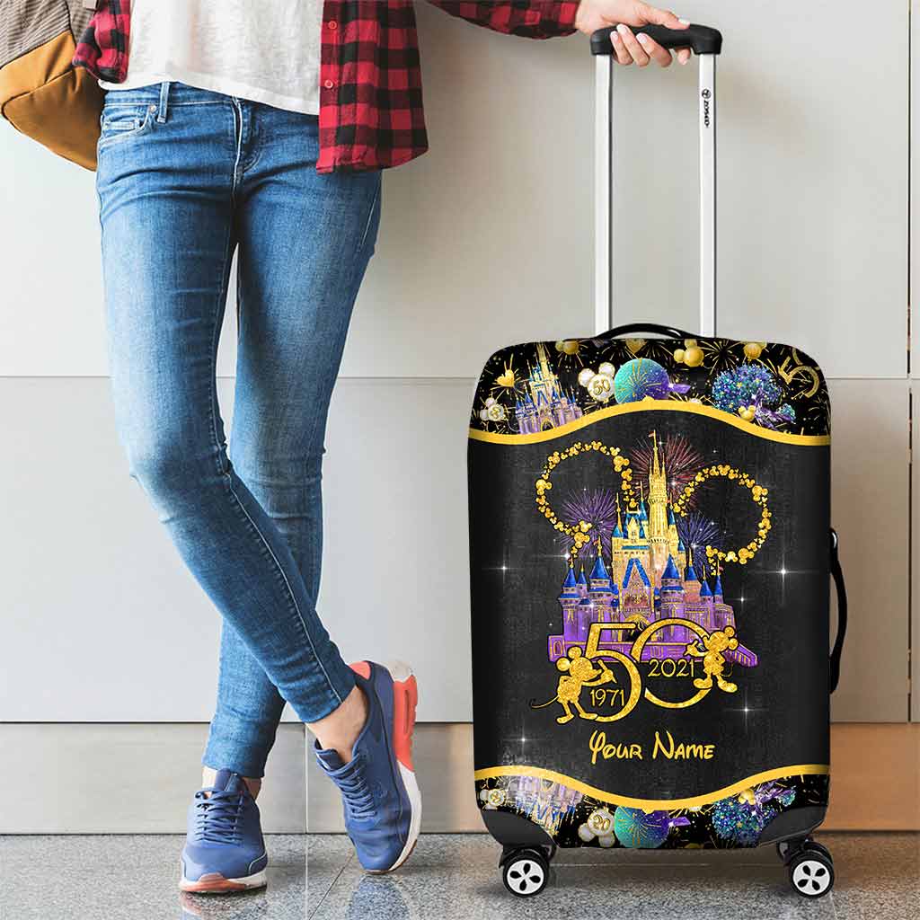 Personalized Luggage Cover for 50th Anniversary | Custom Name Luggage Cover GradoCreations