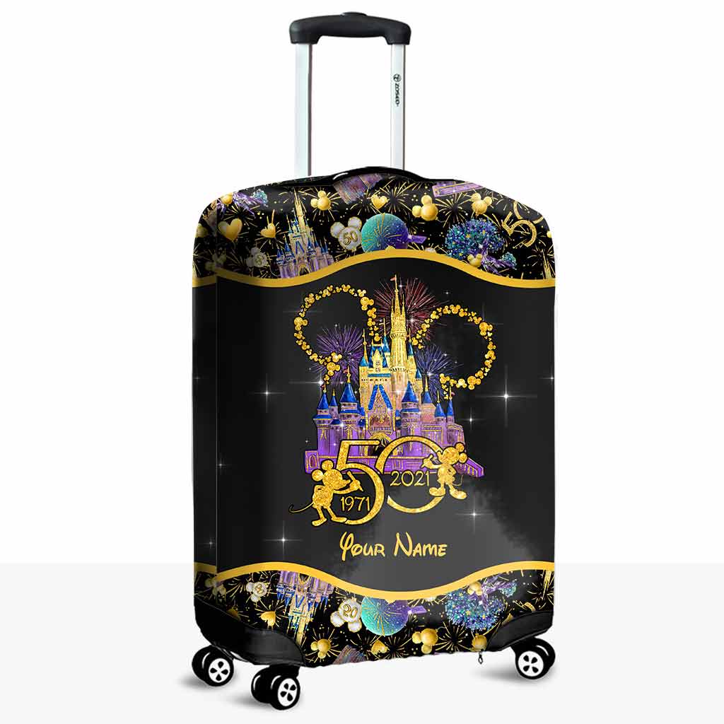 Personalized Luggage Cover for 50th Anniversary | Custom Name Luggage Cover GradoCreations