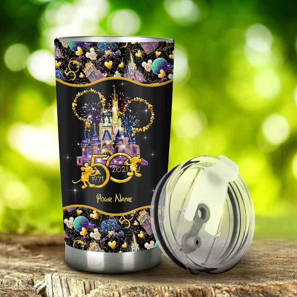 Personalized 50th Anniversary Magic Kingdom Tumbler for Couples Tumbler GradoCreations