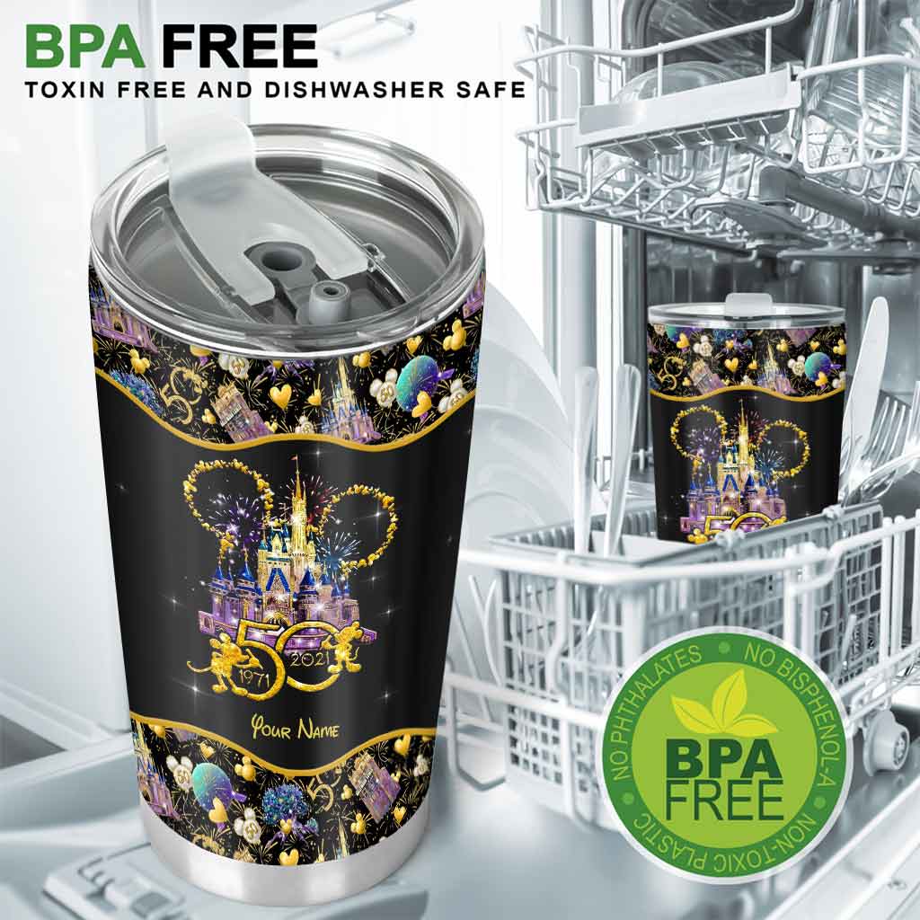 Personalized 50th Anniversary Disney Tumbler Custom Name Gift Tumbler GradoCreations