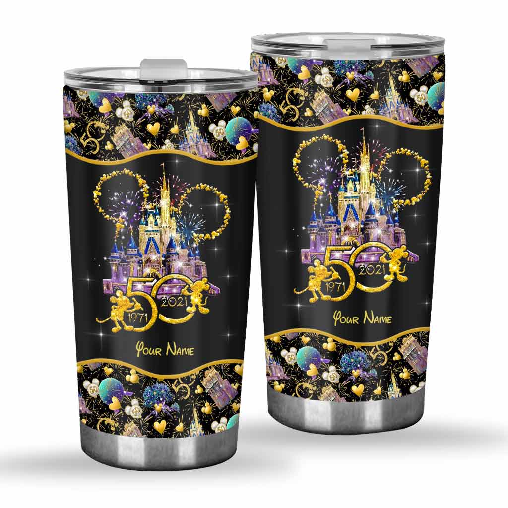 Personalized 50th Anniversary Magic Kingdom Tumbler for Couples Tumbler GradoCreations