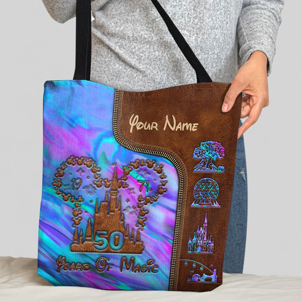 Personalized 50 Years Of Magic Tote Bag Custom Name Gift Tote Bag GradoCreations