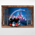 Personalized Mickey & Minnie Mouse Poster Gift for Couples Canvas and Poster GradoCreations