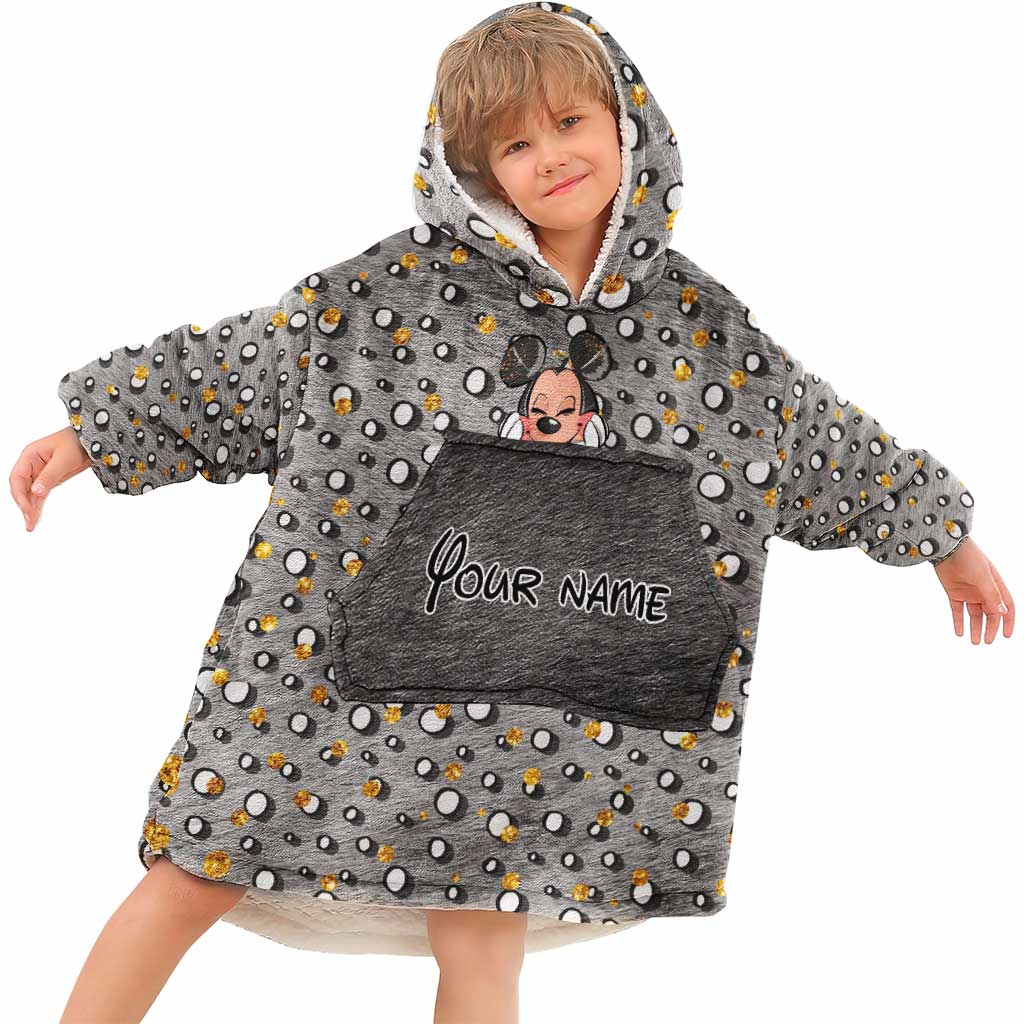 Personalized Magical Mouse Ears Blanket Hoodie Custom Name Gift for Kids Blanket Hoodie GradoCreations