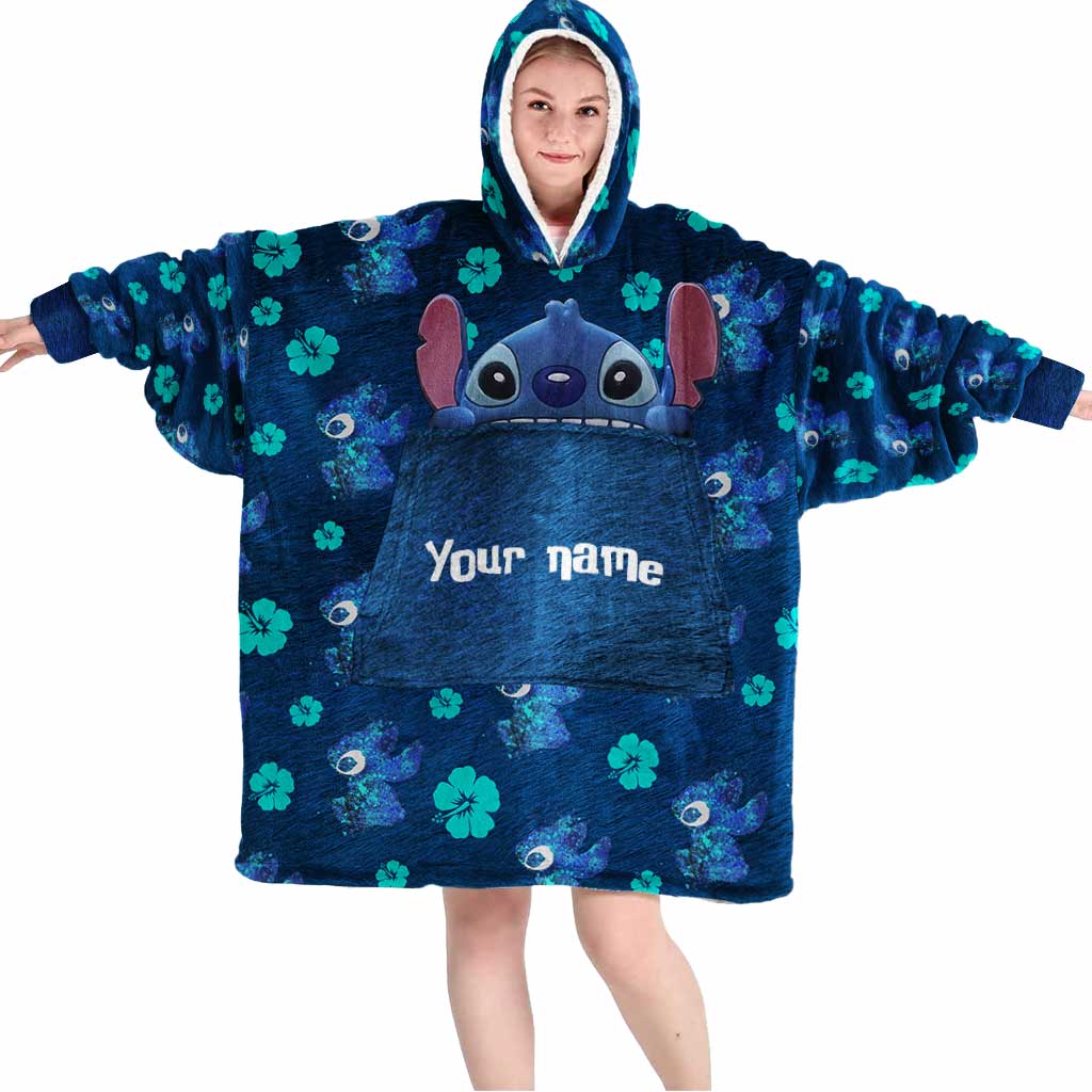 Personalized Ohana Blanket Hoodie Custom Name Gift for Family Blanket Hoodie GradoCreations