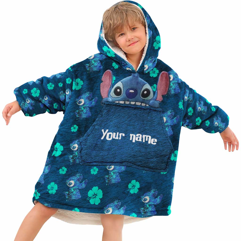 Personalized Ohana Blanket Hoodie Custom Name Gift for Family Blanket Hoodie GradoCreations
