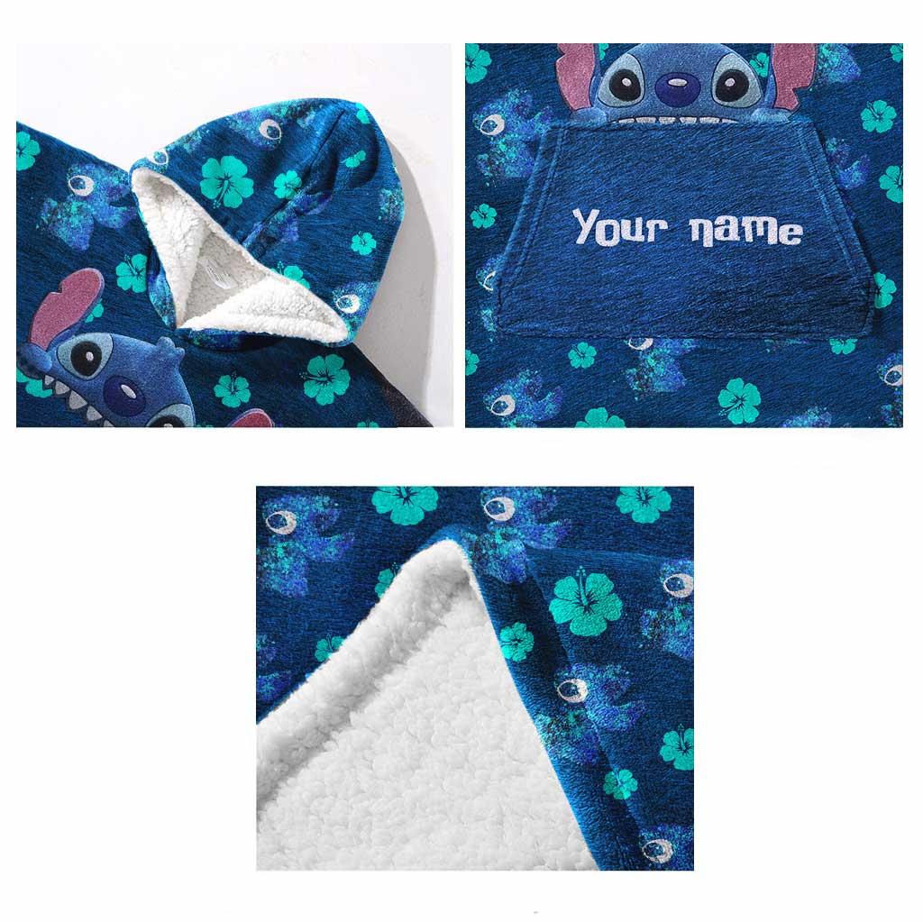Personalized Ohana Blanket Hoodie Custom Name Gift for Family Blanket Hoodie GradoCreations