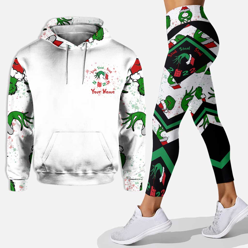Personalized Grinch Christmas Hoodie and Leggings Set for Family Hoodie & Leggings GradoCreations