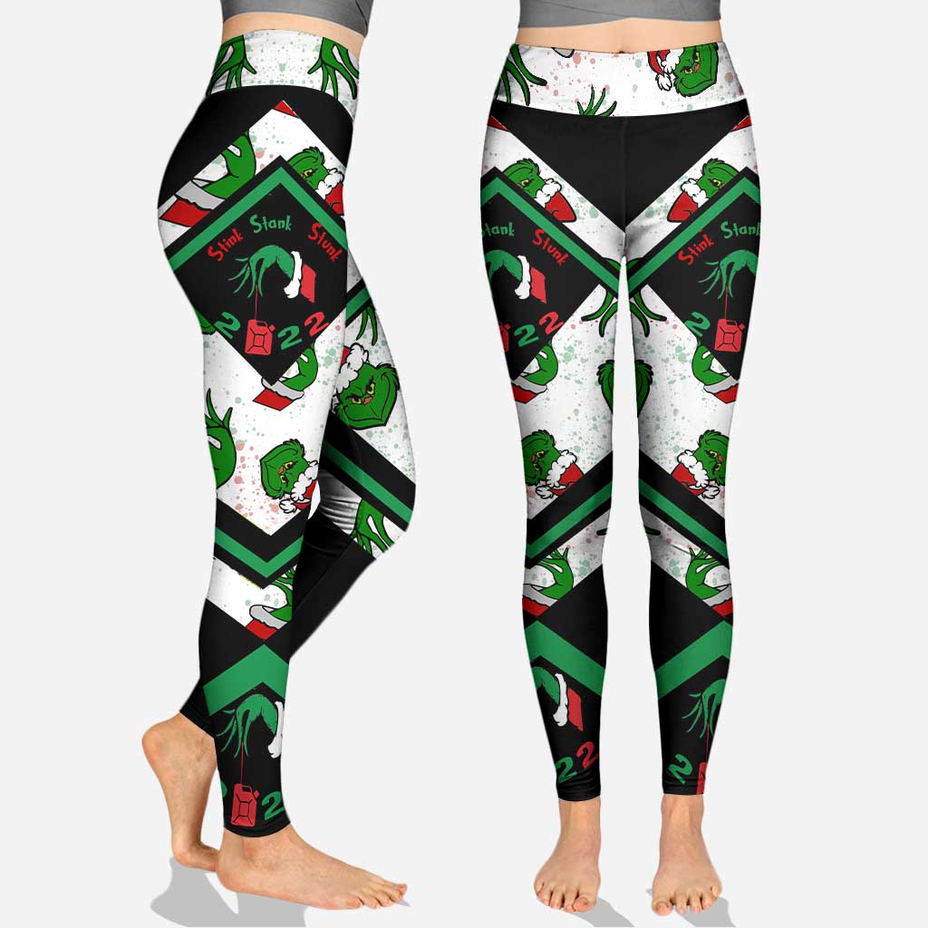 Personalized Grinch Christmas Hoodie and Leggings Set for Family Hoodie & Leggings GradoCreations