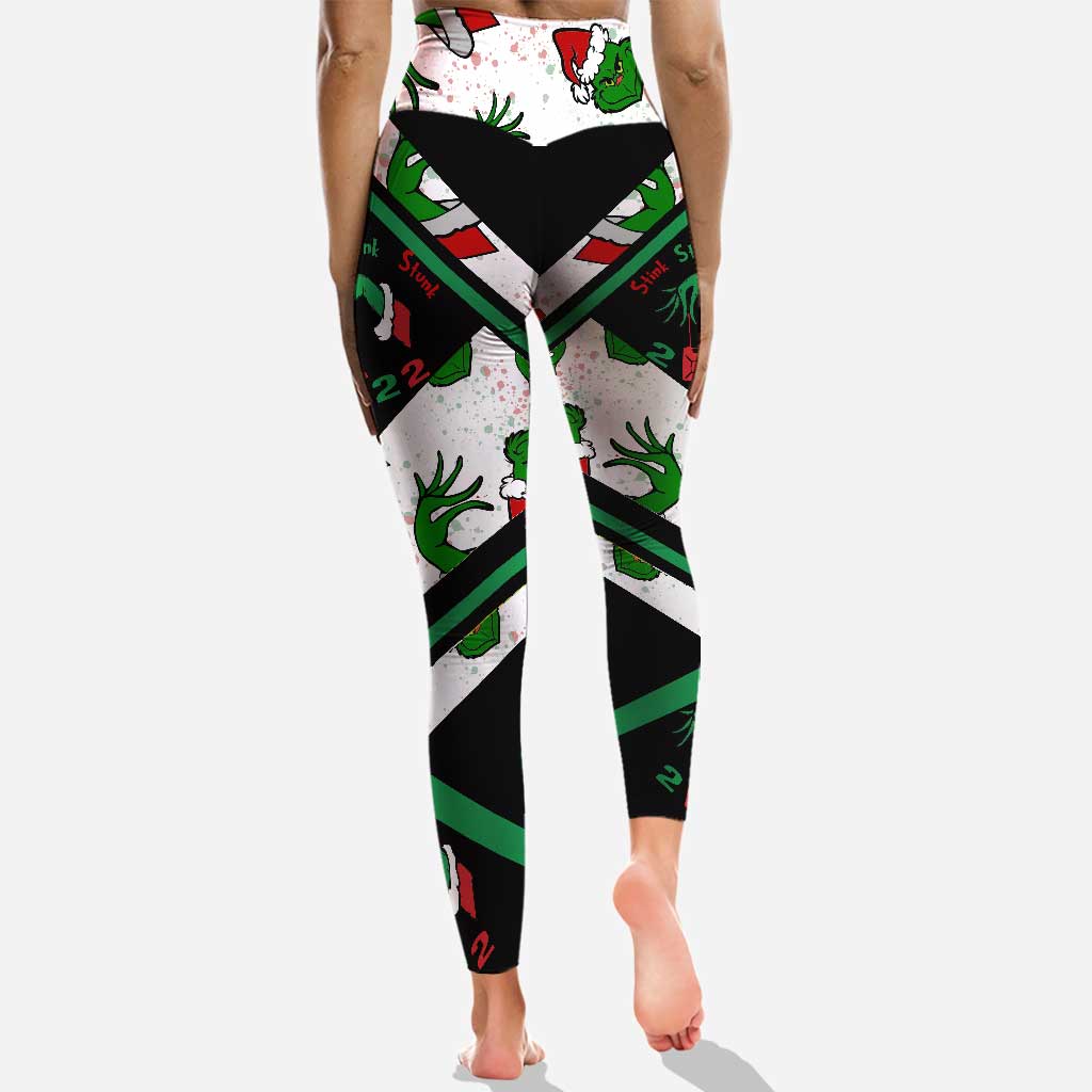 Personalized Grinch Christmas Hoodie and Leggings Set for Family Hoodie & Leggings GradoCreations