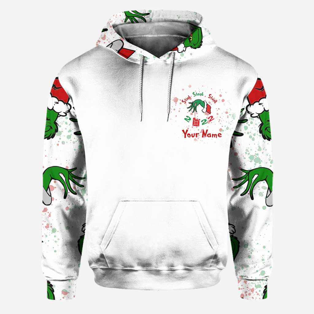 Personalized Grinch Christmas Hoodie and Leggings Set for Family Hoodie & Leggings GradoCreations