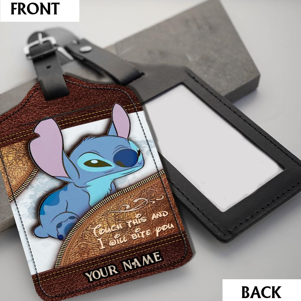 Personalized Leather Luggage Tag Custom Name Touch This Gift Leather Luggage Tag GradoCreations