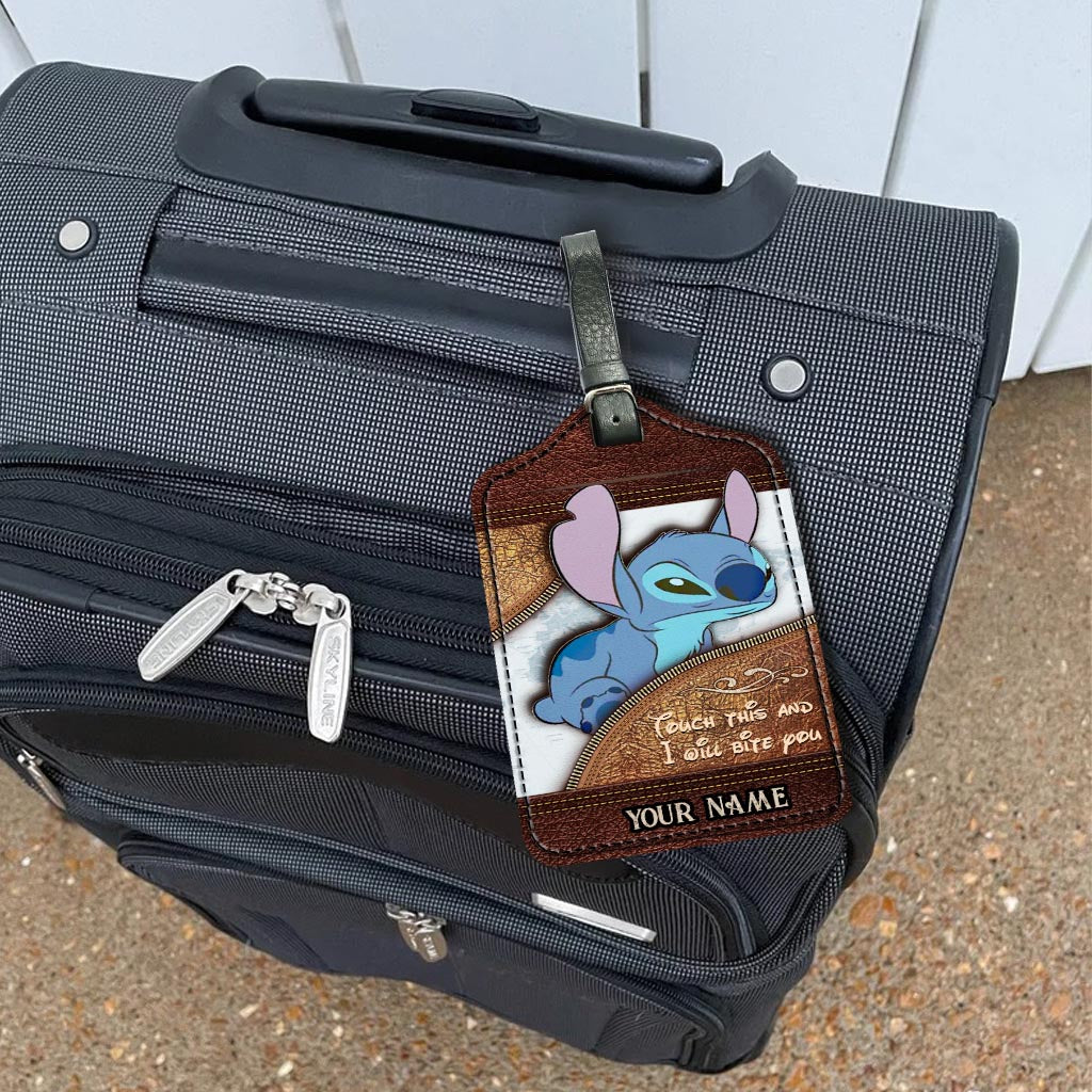 Personalized Leather Luggage Tag Custom Name Touch This Gift Leather Luggage Tag GradoCreations
