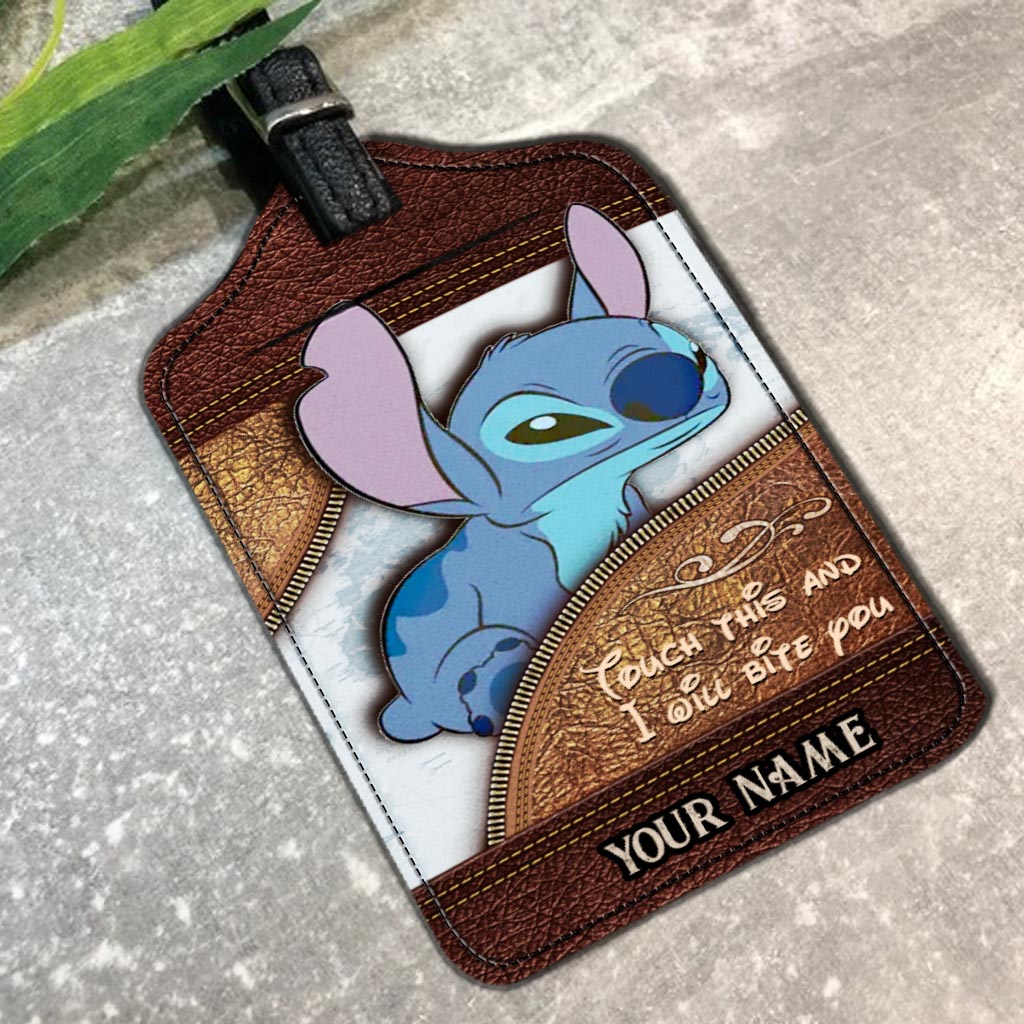 Personalized Leather Luggage Tag Custom Name Touch This Gift Leather Luggage Tag GradoCreations