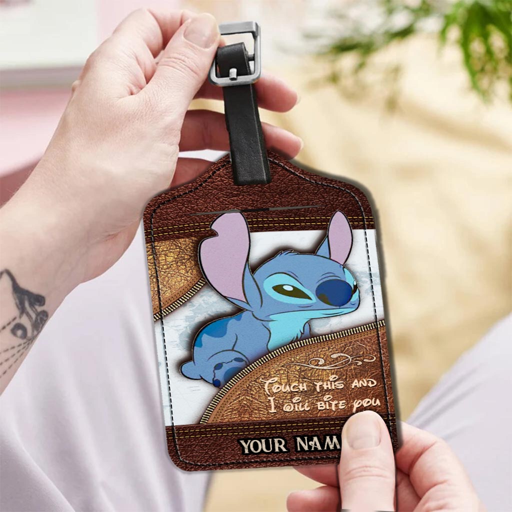 Personalized Leather Luggage Tag Custom Name Touch This Gift Leather Luggage Tag GradoCreations