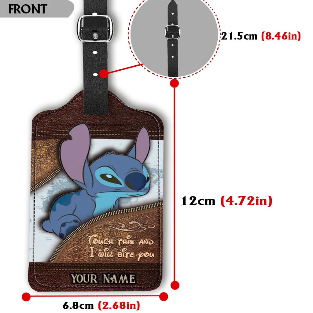 Personalized Leather Luggage Tag Custom Name Touch This Gift Leather Luggage Tag GradoCreations