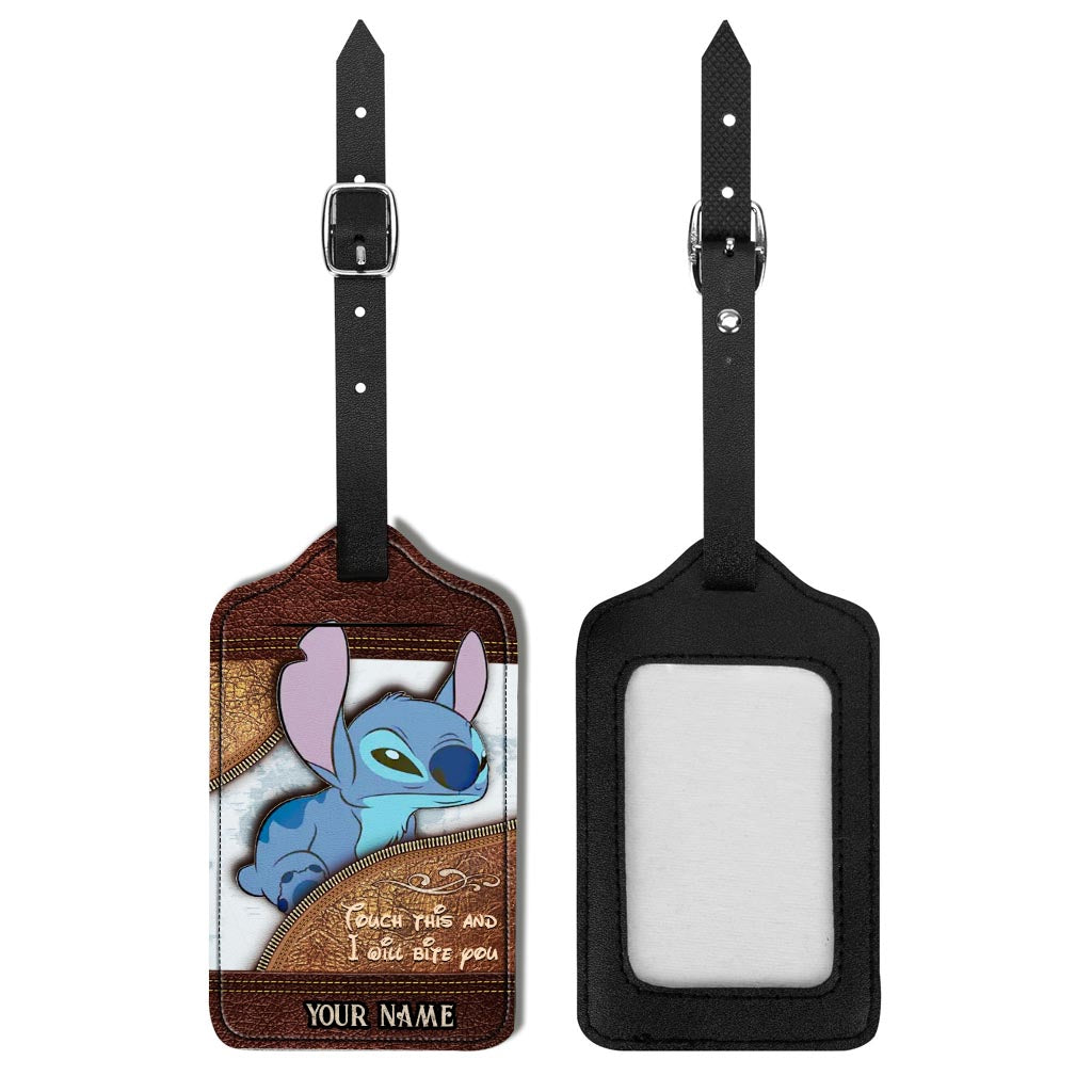 Personalized Leather Luggage Tag Custom Name Touch This Gift Leather Luggage Tag GradoCreations