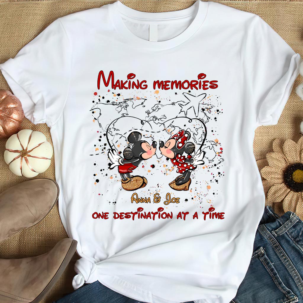 Personalized Mickey Mouse T-Shirt & Hoodie with Custom Names for Couples T-shirt & Hoodie GradoCreations