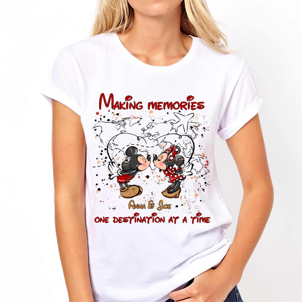 Personalized Mickey Mouse T-Shirt & Hoodie with Custom Names for Couples T-shirt & Hoodie GradoCreations