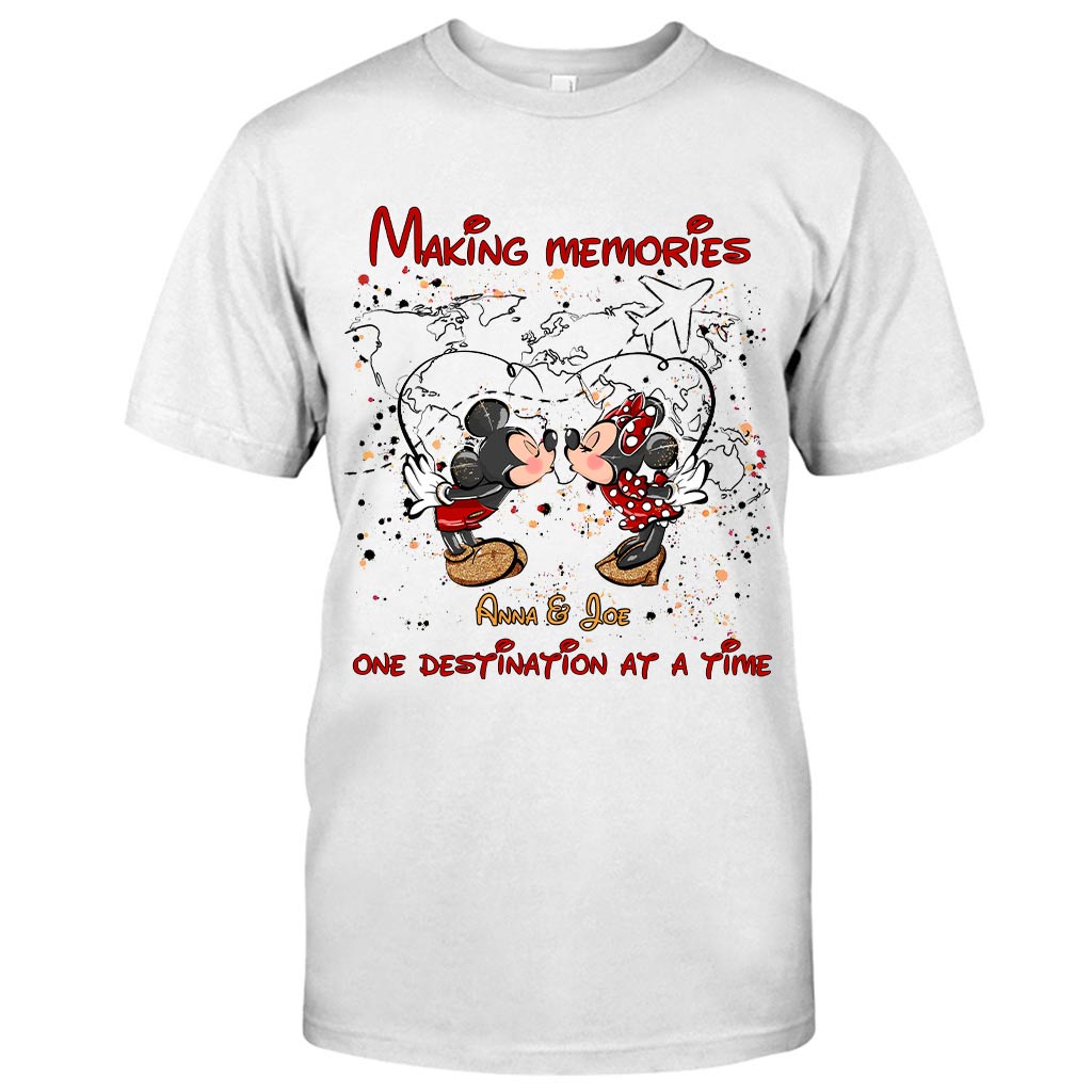 Personalized Mickey Mouse T-Shirt & Hoodie with Custom Names for Couples T-shirt & Hoodie GradoCreations