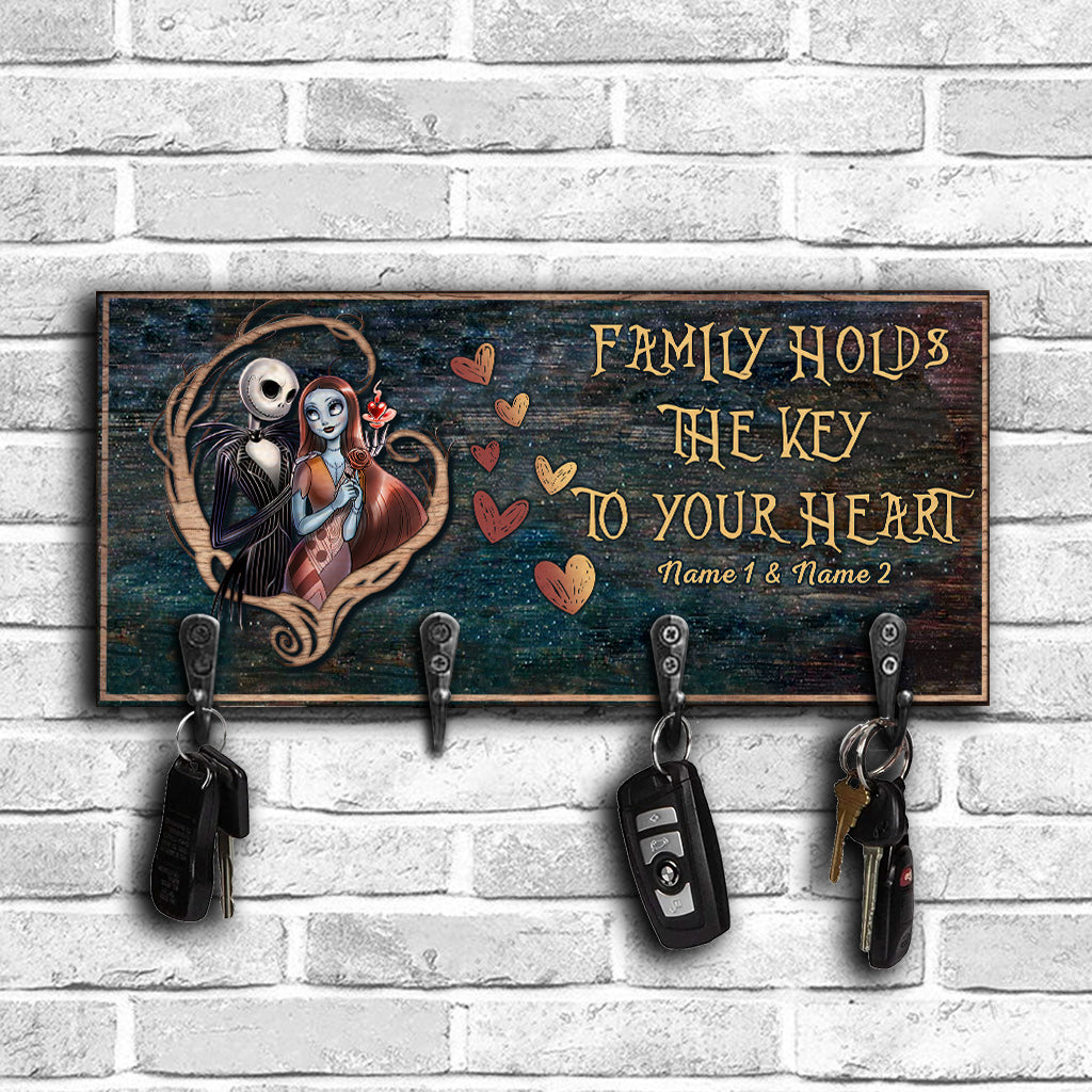 Personalized Family Key Rack with Names Unique Gift Idea Key Rack GradoCreations