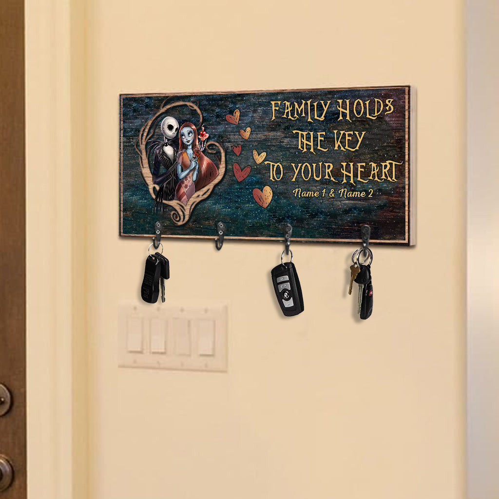 Personalized Family Key Rack with Names Unique Gift Idea Key Rack GradoCreations