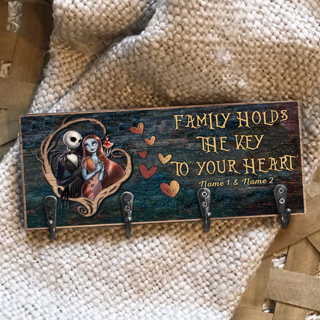 Personalized Family Key Rack with Names Unique Gift Idea Key Rack GradoCreations
