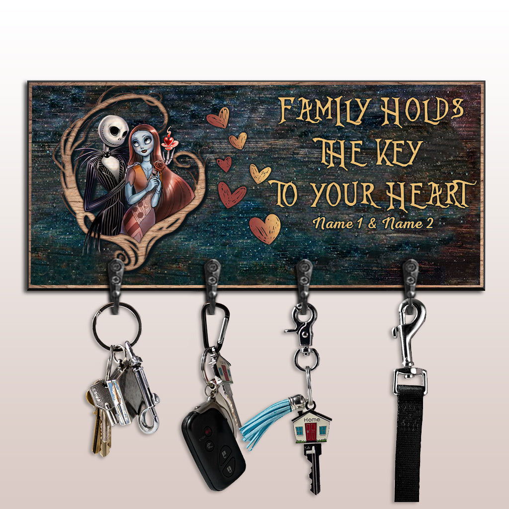 Personalized Family Key Rack with Names Unique Gift Idea Key Rack GradoCreations