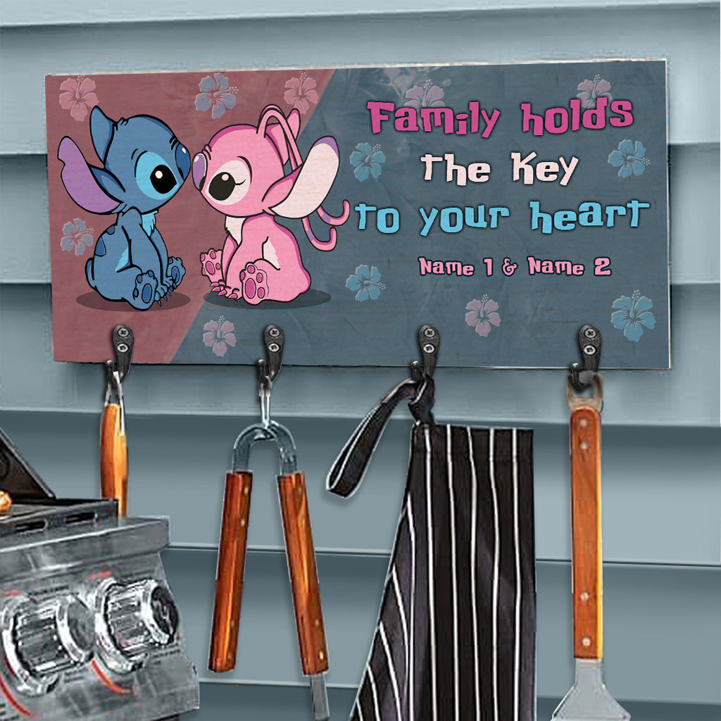 Personalized Ohana Key Rack Custom Name Gift for Family Key Rack GradoCreations