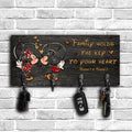 Personalized Family Key Rack with Hooks | Custom Name Sign Gift Key Rack GradoCreations