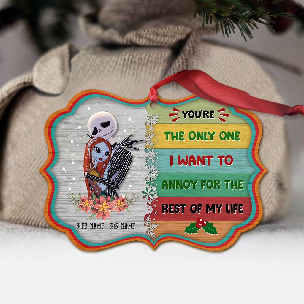 Personalized Nightmare Before Christmas Ornament Custom Names Gift for Couples Ornament GradoCreations