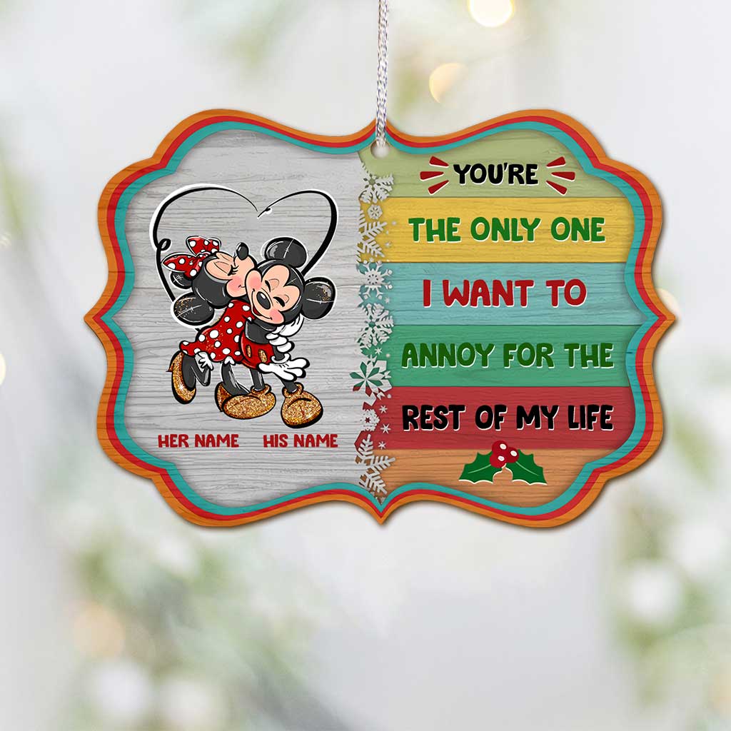 Personalized Christmas Mouse Ornament Customizable Gift for Couples Ornament GradoCreations