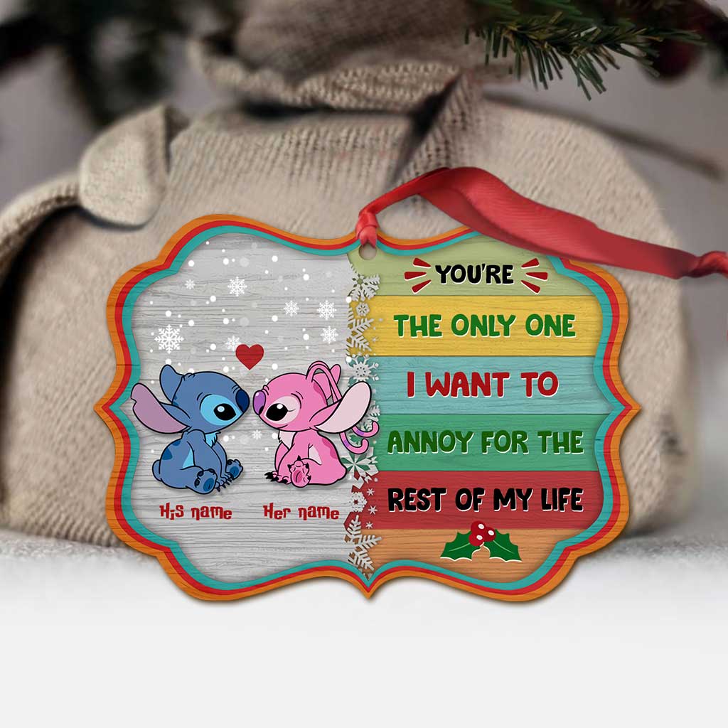 Personalized Christmas Ohana Ornament Custom Name Gift for Couples Ornament GradoCreations