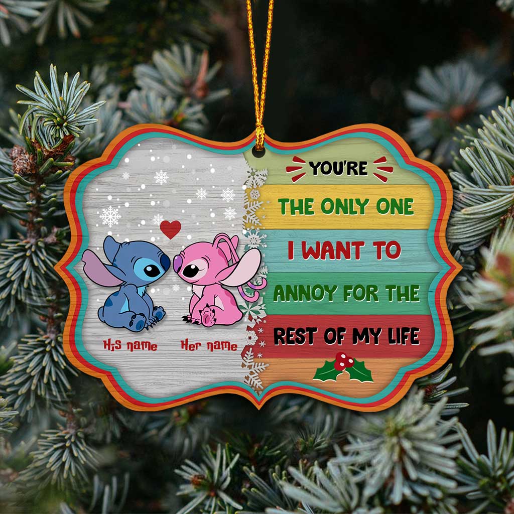 Personalized Christmas Ohana Ornament Custom Name Gift for Couples Ornament GradoCreations