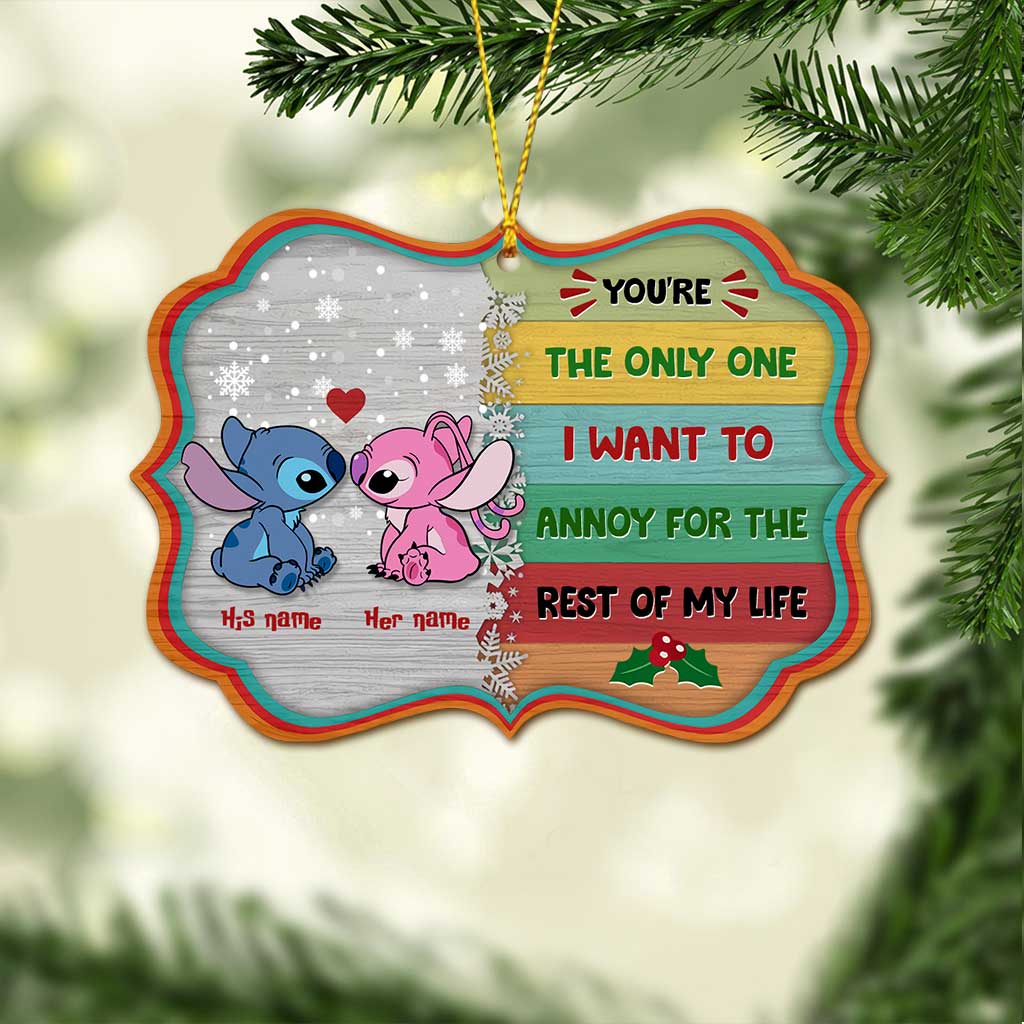 Personalized Christmas Ohana Ornament Custom Name Gift for Couples Ornament GradoCreations