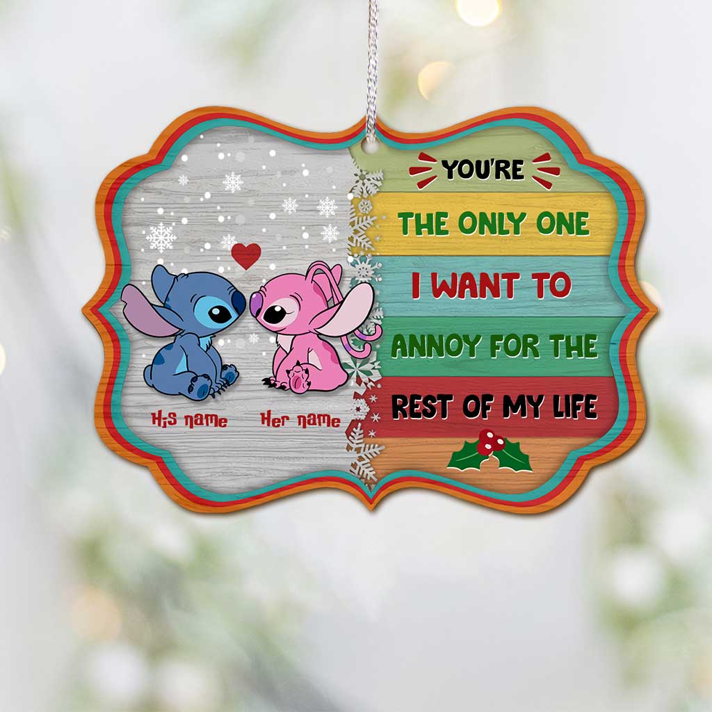 Personalized Christmas Ohana Ornament Custom Name Gift for Couples Ornament GradoCreations
