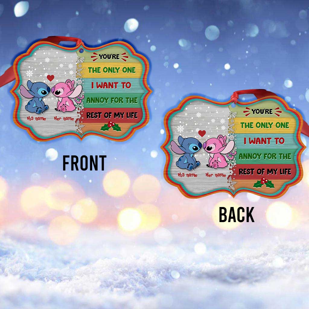 Personalized Christmas Ohana Ornament Custom Name Gift for Couples Ornament GradoCreations