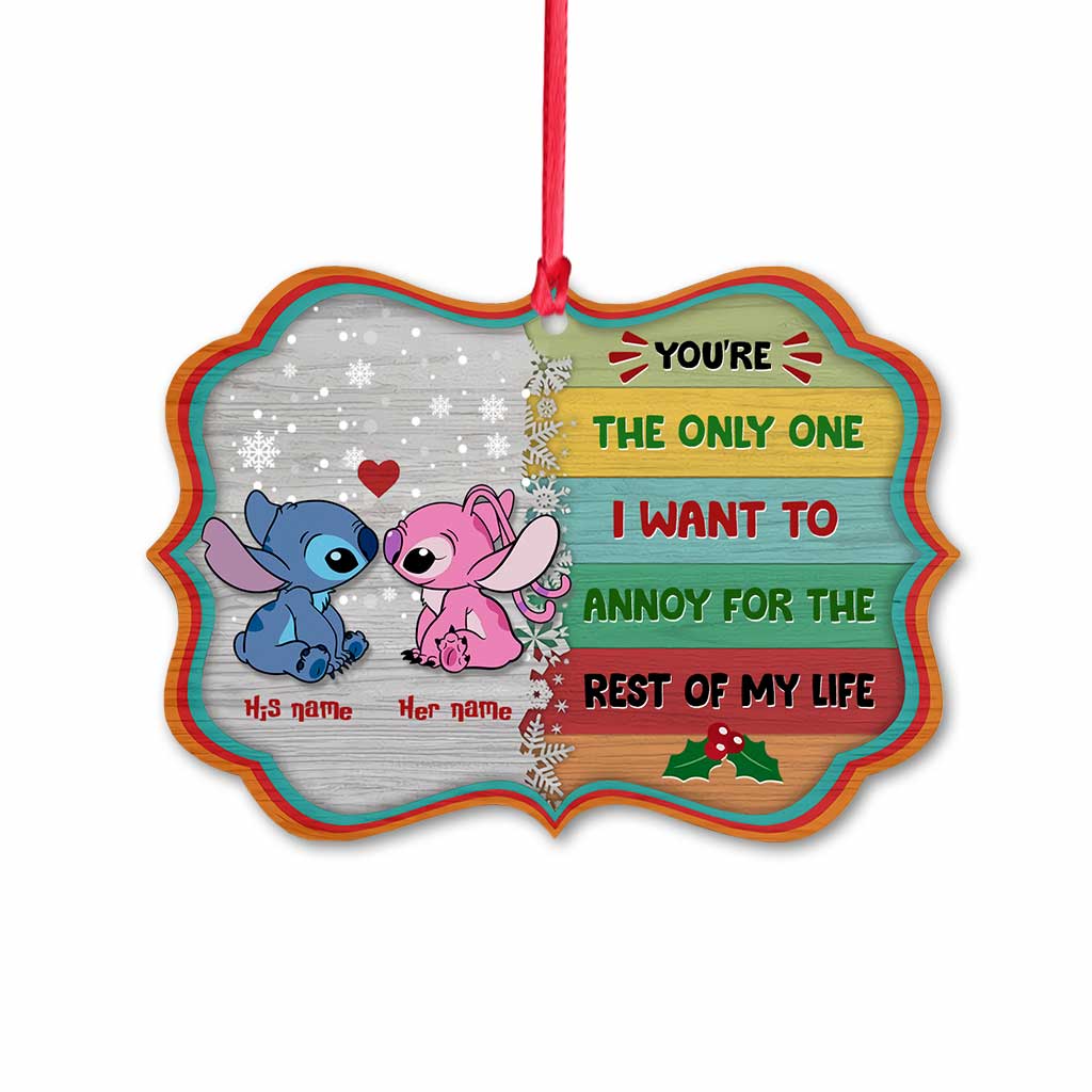 Personalized Christmas Ohana Ornament Custom Name Gift for Couples Ornament GradoCreations