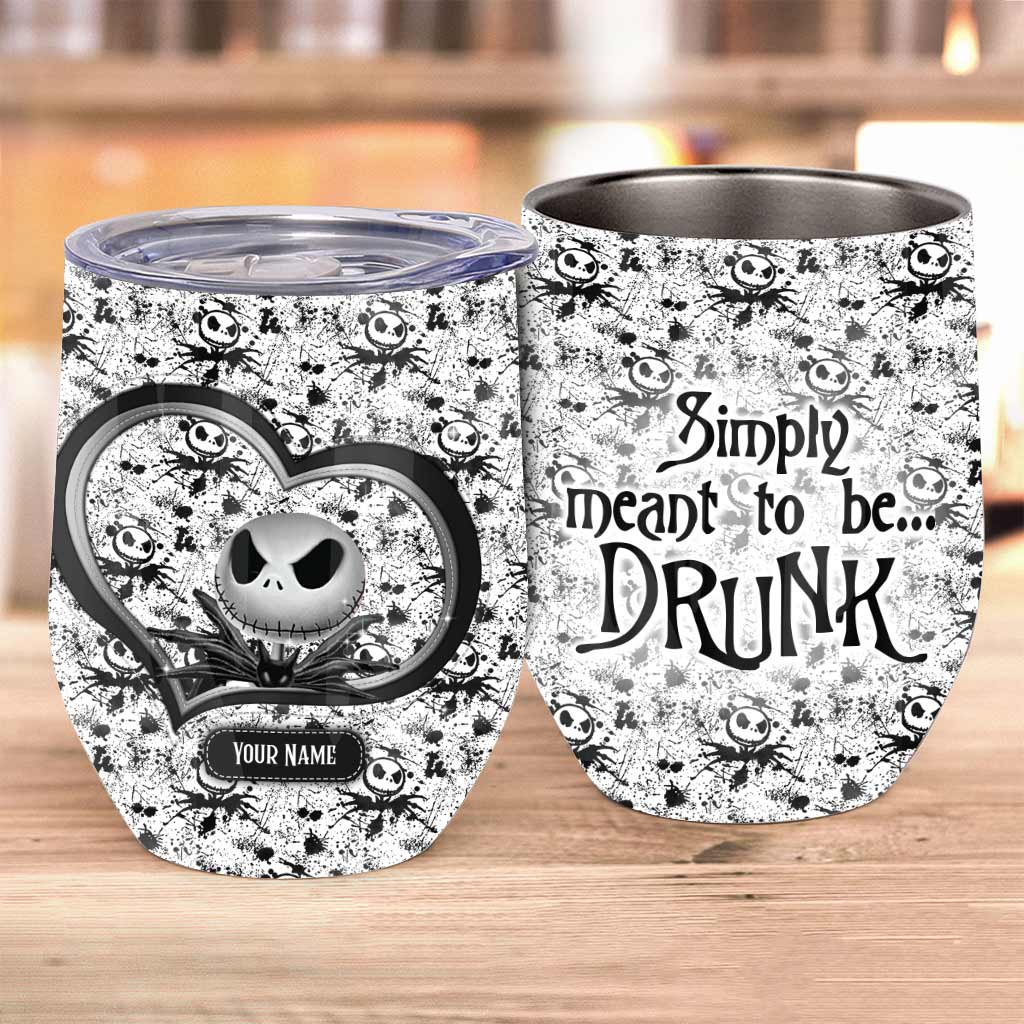 Personalized Nightmare Wine Tumbler Custom Name Gift for Halloween Wine Tumbler GradoCreations