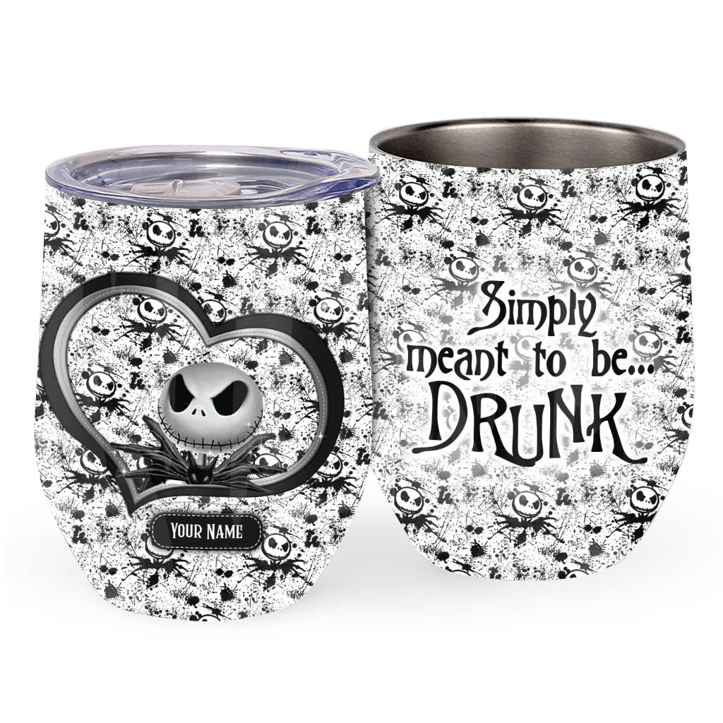 Personalized Nightmare Wine Tumbler Custom Name Gift for Halloween Wine Tumbler GradoCreations