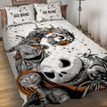 Personalized Nightmare Quilt Set for Couples | Halloween Gift Quilt Set GradoCreations