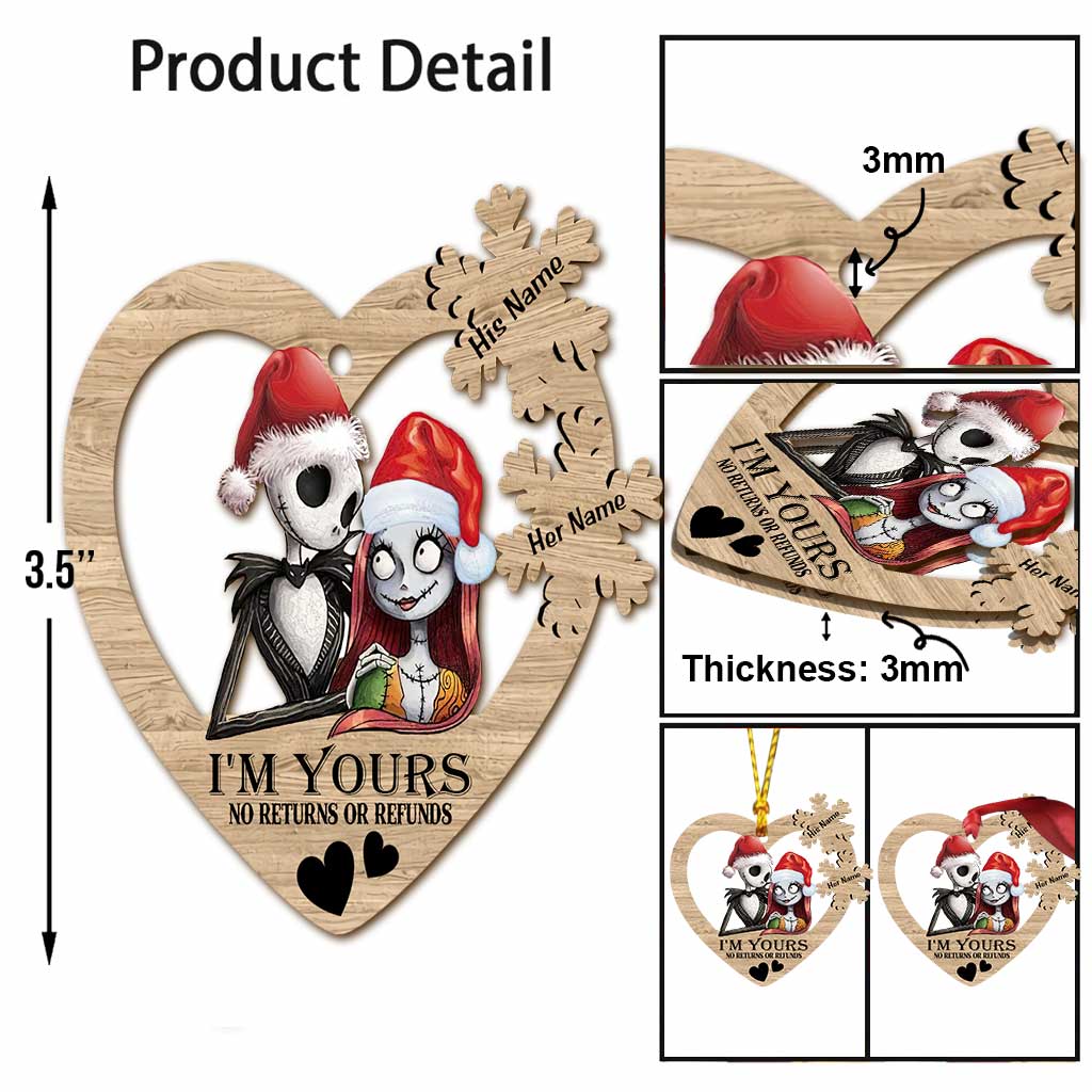 Personalized Christmas Ornament I'm Yours Custom Name Gift Ornament GradoCreations